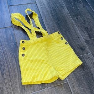 3T/ 4T Yellow shorts with suspenders